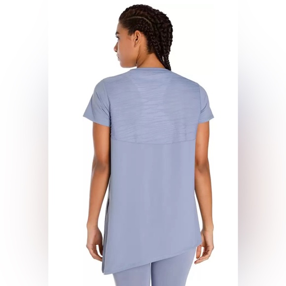 Puma Maternity Oversized Crew Neck Womens Blue T-Shirt Krinkle Back Side… - Picture 2 of 12